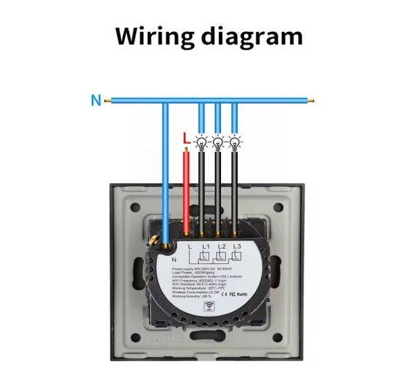 Smart 3 Gang Switch -STATA