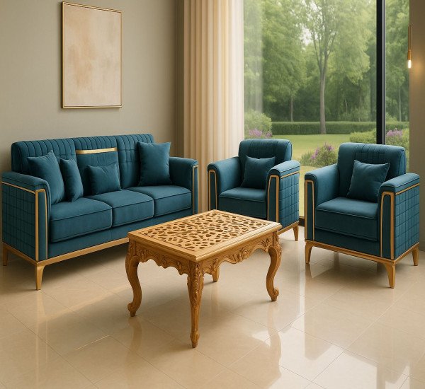 Sofa Set (Royal Azure Luxe)