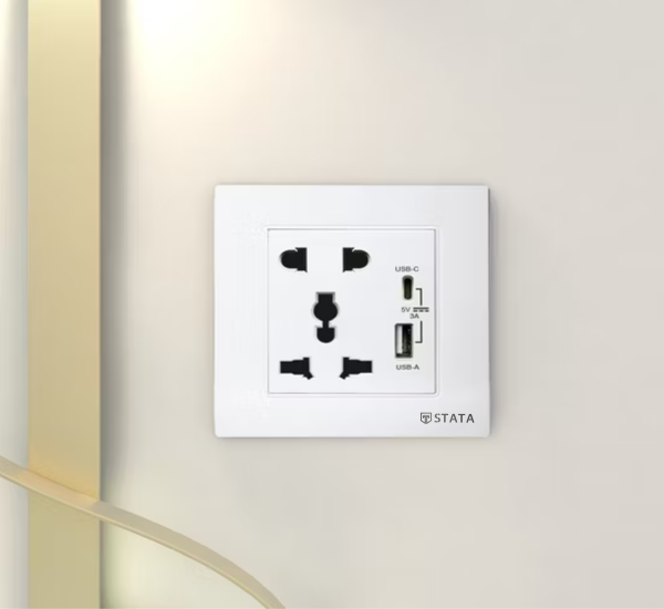 5 Pin Multi-Socket with Type-C & USB