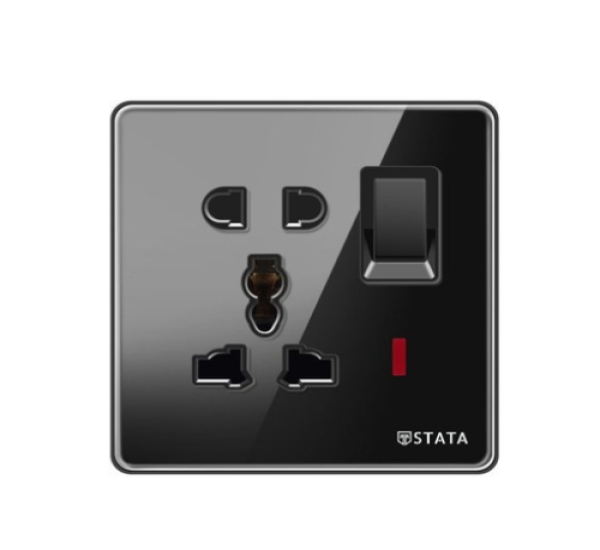 STATA 5-PIN Socket With Neon (Full Glass)