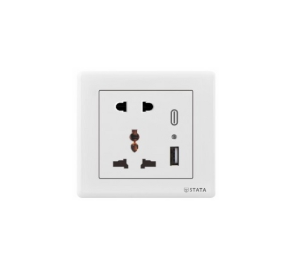 5 pin Multi Socket With Type-C and USB