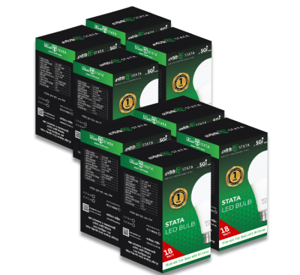 (8 PCS) STATA 18W LED BULB