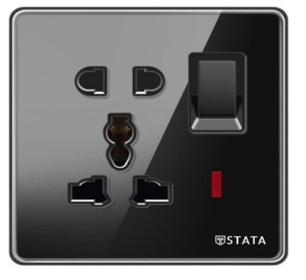 STATA 5-Pin Socket With Neon (Full Glass)